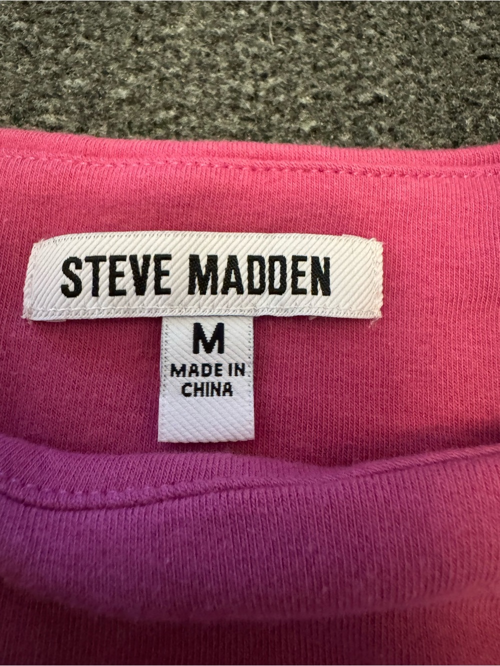 Steve Madden Hot Pink Sleeveless Bodysuit | Crewneck Thong Bottom Tank Top Sz M - Picture 6 of 7